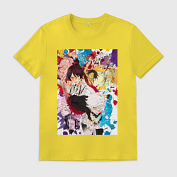 Футболка хлопковая мужская Адский рай Габимару Синоби, цвет: желтый