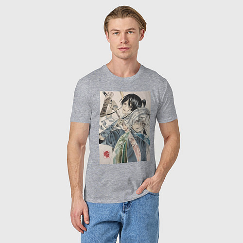 Мужская футболка Адский рай Габимару Ямада Асаэмон / Меланж – фото 3