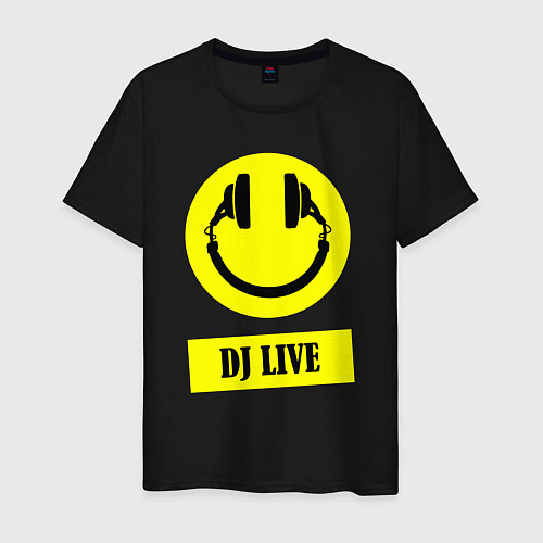 Мужская футболка Dj live / Черный – фото 1