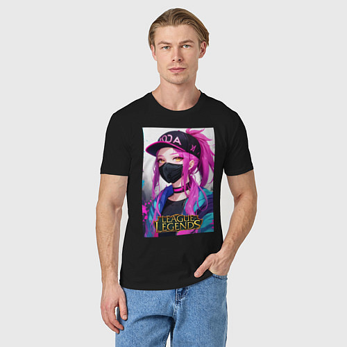 Мужская футболка Akali Kda League Of Legends / Черный – фото 3