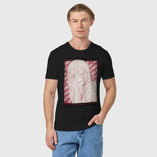 Мужская футболка Эта фарфоровая кукла влюбилась / Черный – фото 3