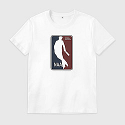 Футболка хлопковая мужская NAA - алкогольная ассоциация, цвет: белый