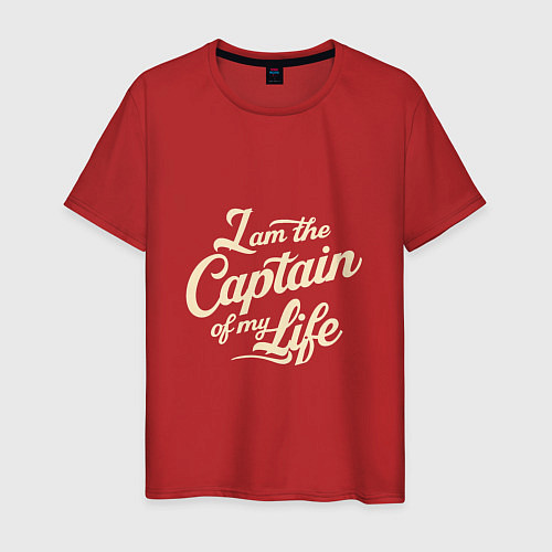Мужская футболка Я капитан своей жизни / Красный – фото 1