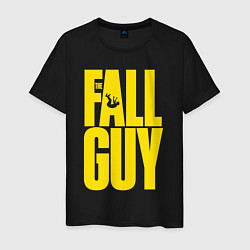Футболка хлопковая мужская The fall guy logo, цвет: черный
