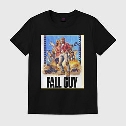 Футболка хлопковая мужская Каскадеры Эмили Блант и Райан Гослинг, цвет: черный