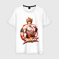 Футболка хлопковая мужская Персонаж из игры Tekken, цвет: белый