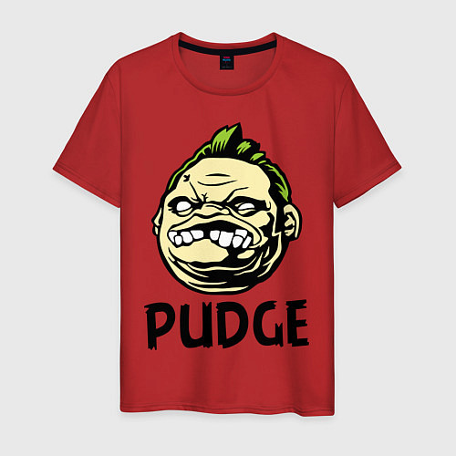 Мужская футболка Pudge Face / Красный – фото 1