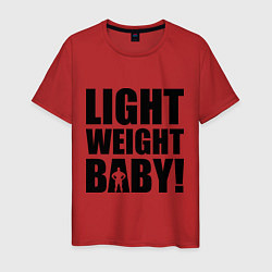 Футболка хлопковая мужская Light weight baby, цвет: красный