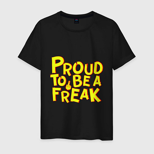 Мужская футболка Proud to be a freak / Черный – фото 1