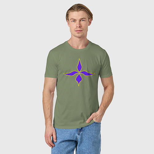 Мужская футболка Узорные четыре лепестка / Авокадо – фото 3
