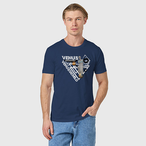Мужская футболка Венера Милосская / Тёмно-синий – фото 3