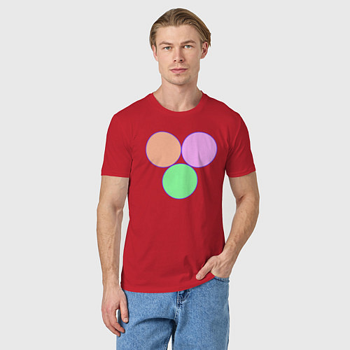 Мужская футболка Три круга / Красный – фото 3