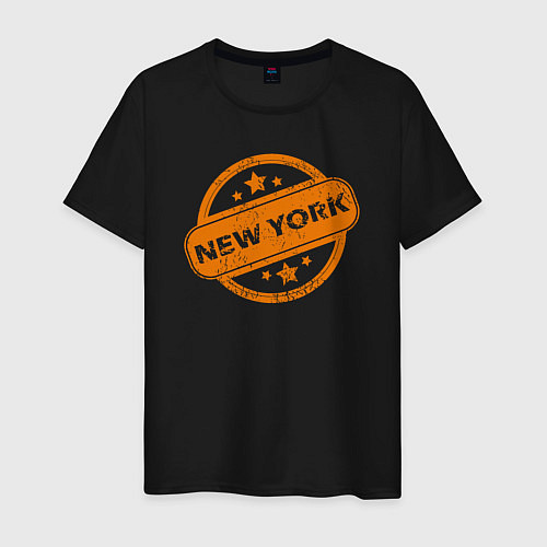 Мужская футболка City NY / Черный – фото 1