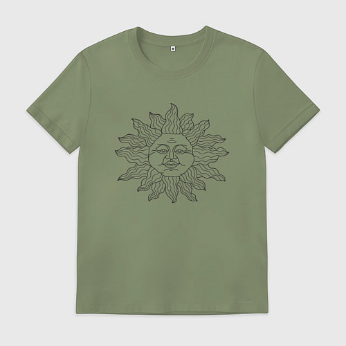 Мужская футболка Черное солнце / Авокадо – фото 1