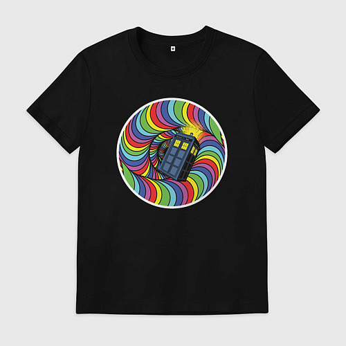 Мужская футболка Tardis colors / Черный – фото 1