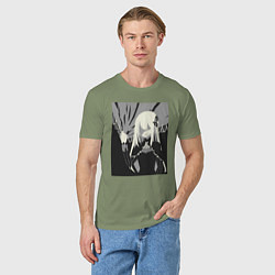 Футболка хлопковая мужская ReZero Ехидна, цвет: авокадо — фото 2