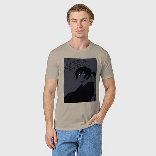 Мужская футболка Бездомный бог Ято / Миндальный – фото 3