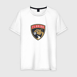 Футболка хлопковая мужская Florida Panthers NHL, цвет: белый