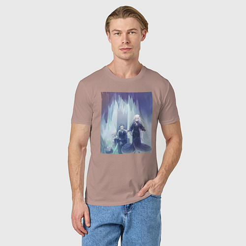 Мужская футболка Жизнь с нуля в альтернативном мире / Пыльно-розовый – фото 3