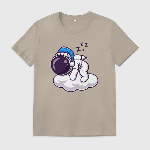 Мужская футболка Сон на облаке / Миндальный – фото 1