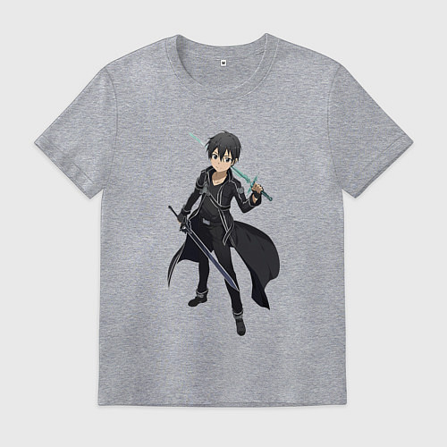 Мужская футболка Мастера Меча Онлайн Кадзуто Киригая / Меланж – фото 1