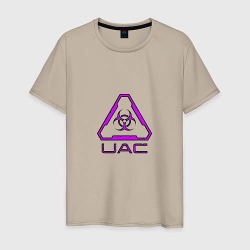 Мужская футболка UAC фиолетовый / Миндальный – фото 1