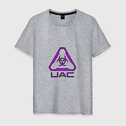 Футболка хлопковая мужская UAC фиолетовый, цвет: меланж
