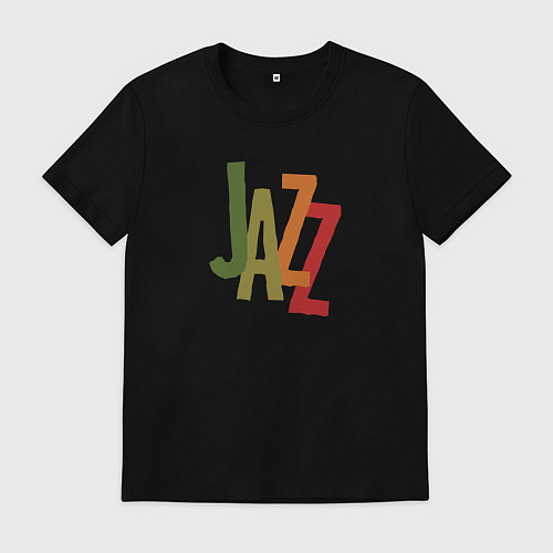 Мужская футболка Jazz retro in color / Черный – фото 1