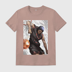 Футболка хлопковая мужская Баскетбол Куроко Дайки Аоминэ, цвет: пыльно-розовый