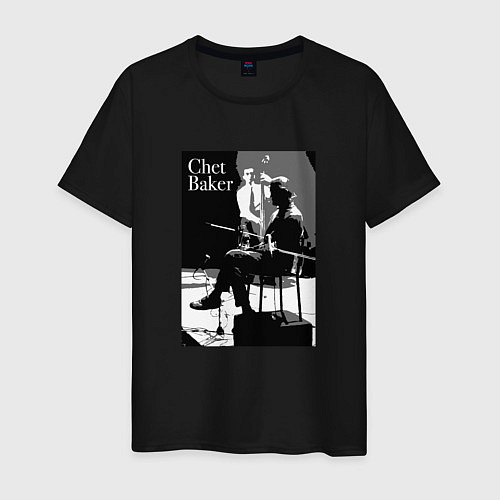 Мужская футболка Chet Baker in concert / Черный – фото 1