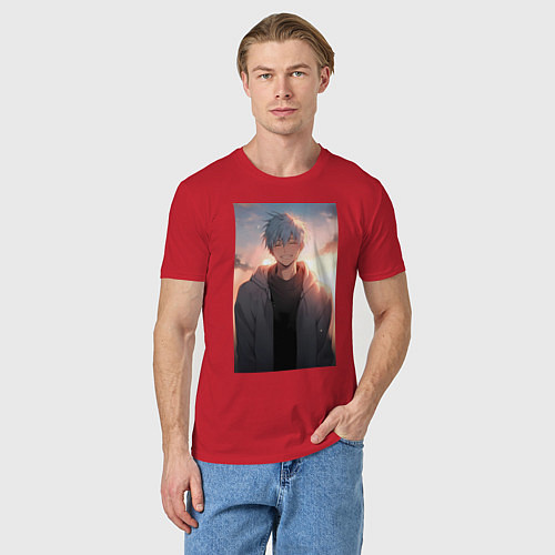 Мужская футболка Тэцуя Куроко / Красный – фото 3