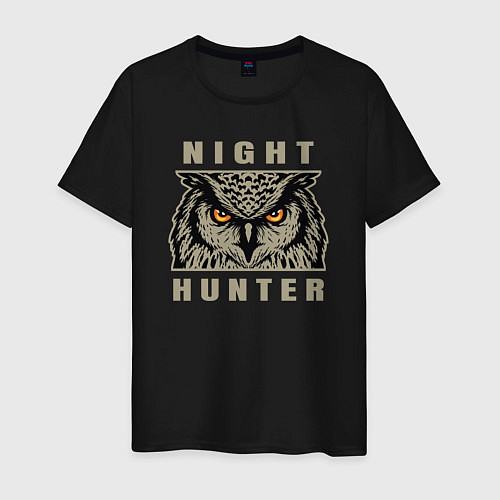 Мужская футболка Night hunter / Черный – фото 1