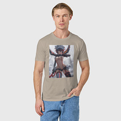 Футболка хлопковая мужская Убей или умри арт, цвет: миндальный — фото 2