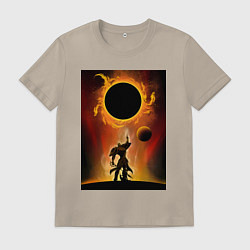 Футболка хлопковая мужская Эсканор грех льва, цвет: миндальный