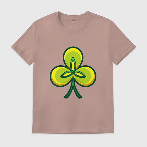 Мужская футболка Ирландский трилистник / Пыльно-розовый – фото 1