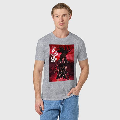 Мужская футболка Дороро Хяккимару мечник / Меланж – фото 3
