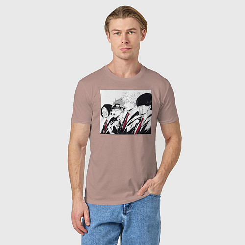 Мужская футболка Магия и мускулы Ланс Краун / Пыльно-розовый – фото 3