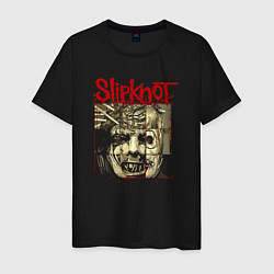 Футболка хлопковая мужская Slipknot rock band, цвет: черный