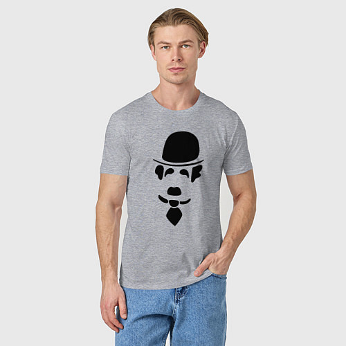 Мужская футболка Чаплин лого / Меланж – фото 3