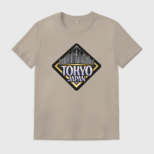 Мужская футболка Япония Токио / Миндальный – фото 1