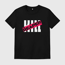 Футболка хлопковая мужская Kill the Reaper - Black, цвет: черный