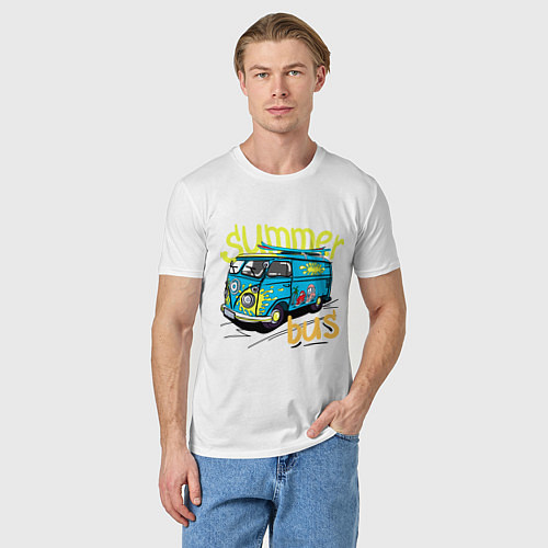 Мужская футболка Summer bus / Белый – фото 3