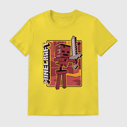 Футболка хлопковая мужская Minecraft the game of gamers, цвет: желтый