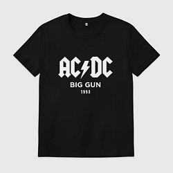 Футболка хлопковая мужская AC DC - Big gun 1993, цвет: черный
