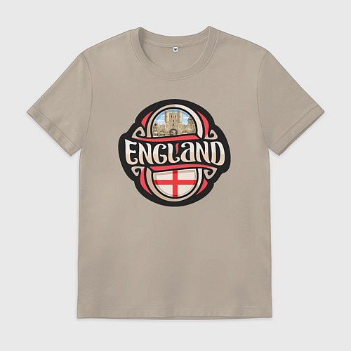 Мужская футболка Англия / Миндальный – фото 1