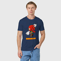 Футболка хлопковая мужская Knuckles ехидна из соника, цвет: тёмно-синий — фото 2
