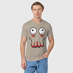 Футболка хлопковая мужская John Zoidberg Face, цвет: миндальный — фото 2