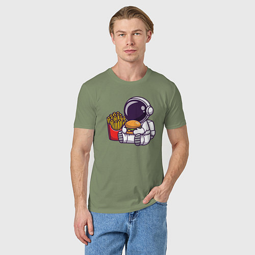 Мужская футболка Голодный космонавт / Авокадо – фото 3