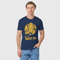 Футболка хлопковая мужская Vault boy like print, цвет: тёмно-синий — фото 2