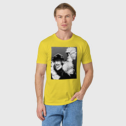 Футболка хлопковая мужская Магическая битва Тодзи Фусигуро Сукуна Рёмэн, цвет: желтый — фото 2